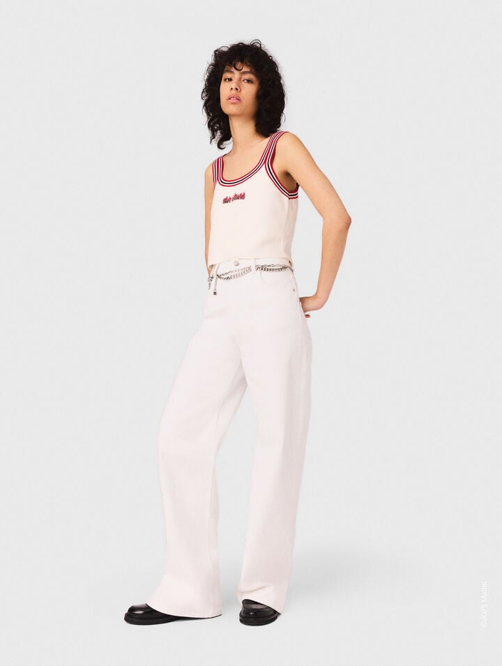 Top corto in maglia