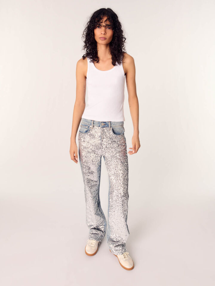 Jeans con lustrini