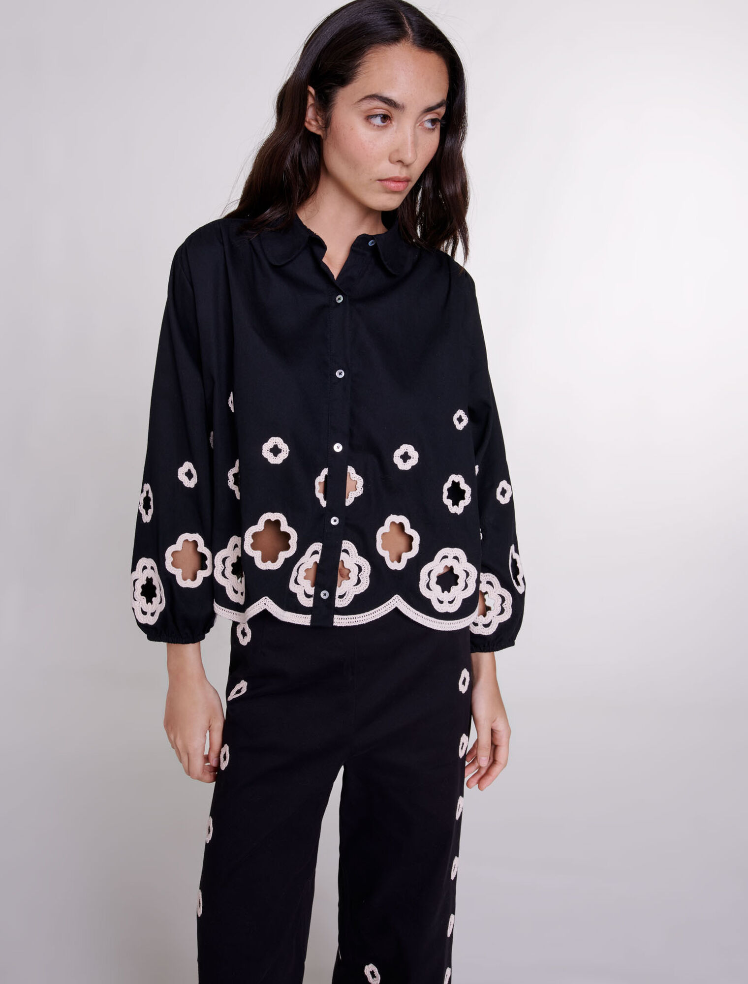 Camicia con Clover in crochet