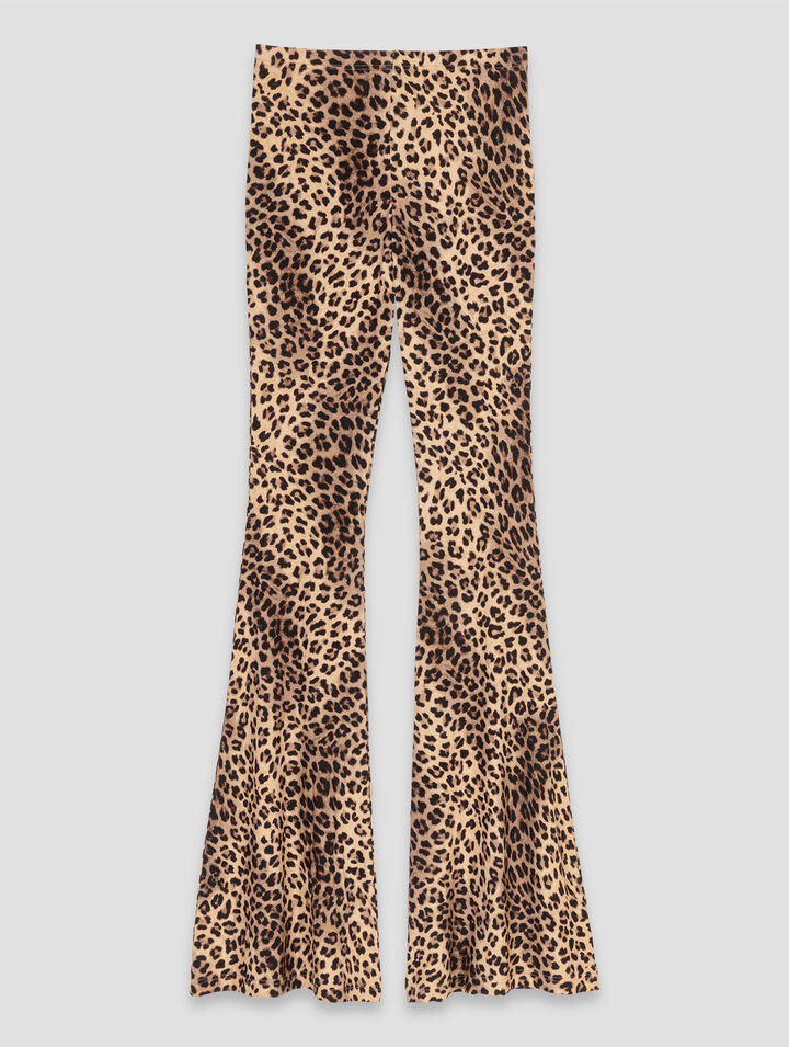 Leggings svasati stampa leopardo
