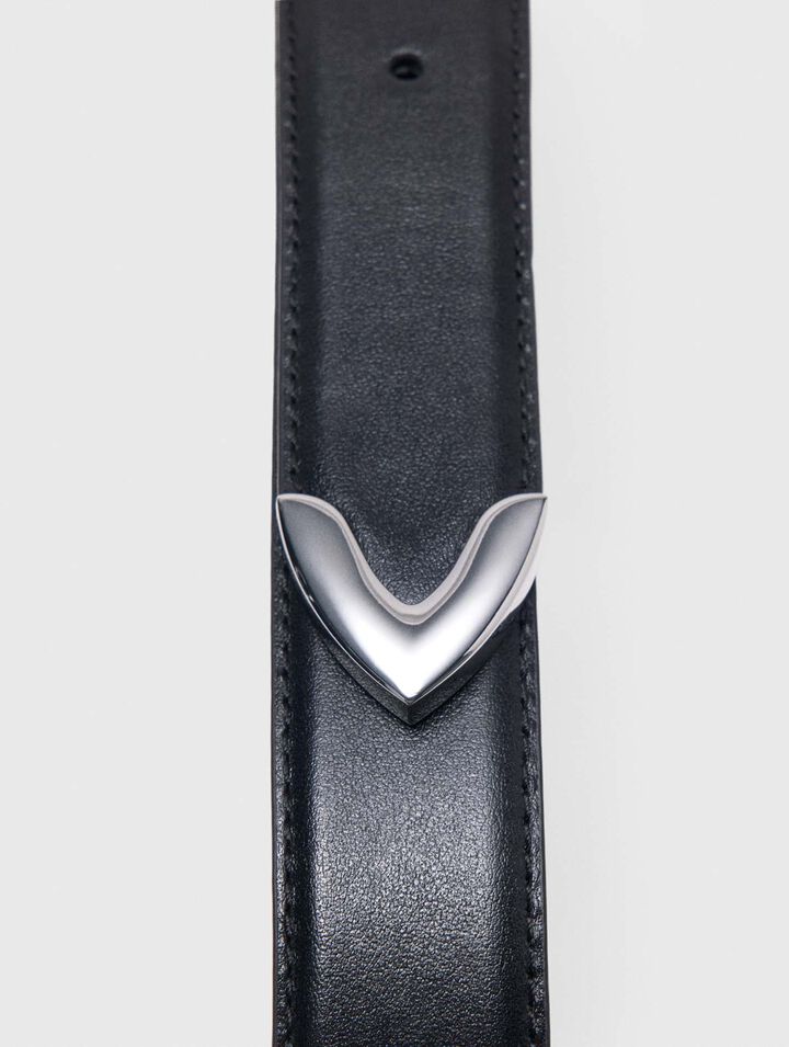 Cintura in pelle liscia