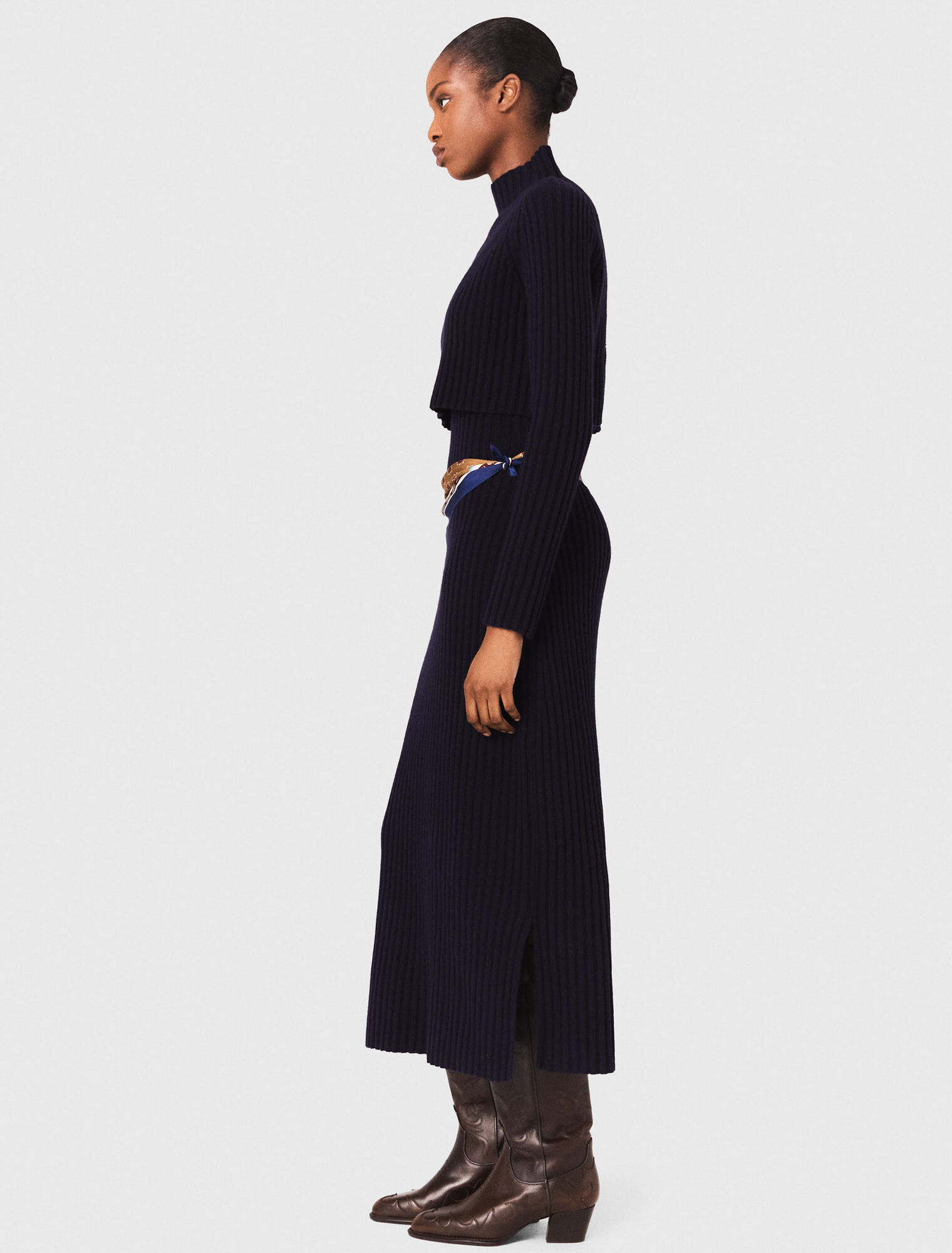 Abito in maglia con pull removibile