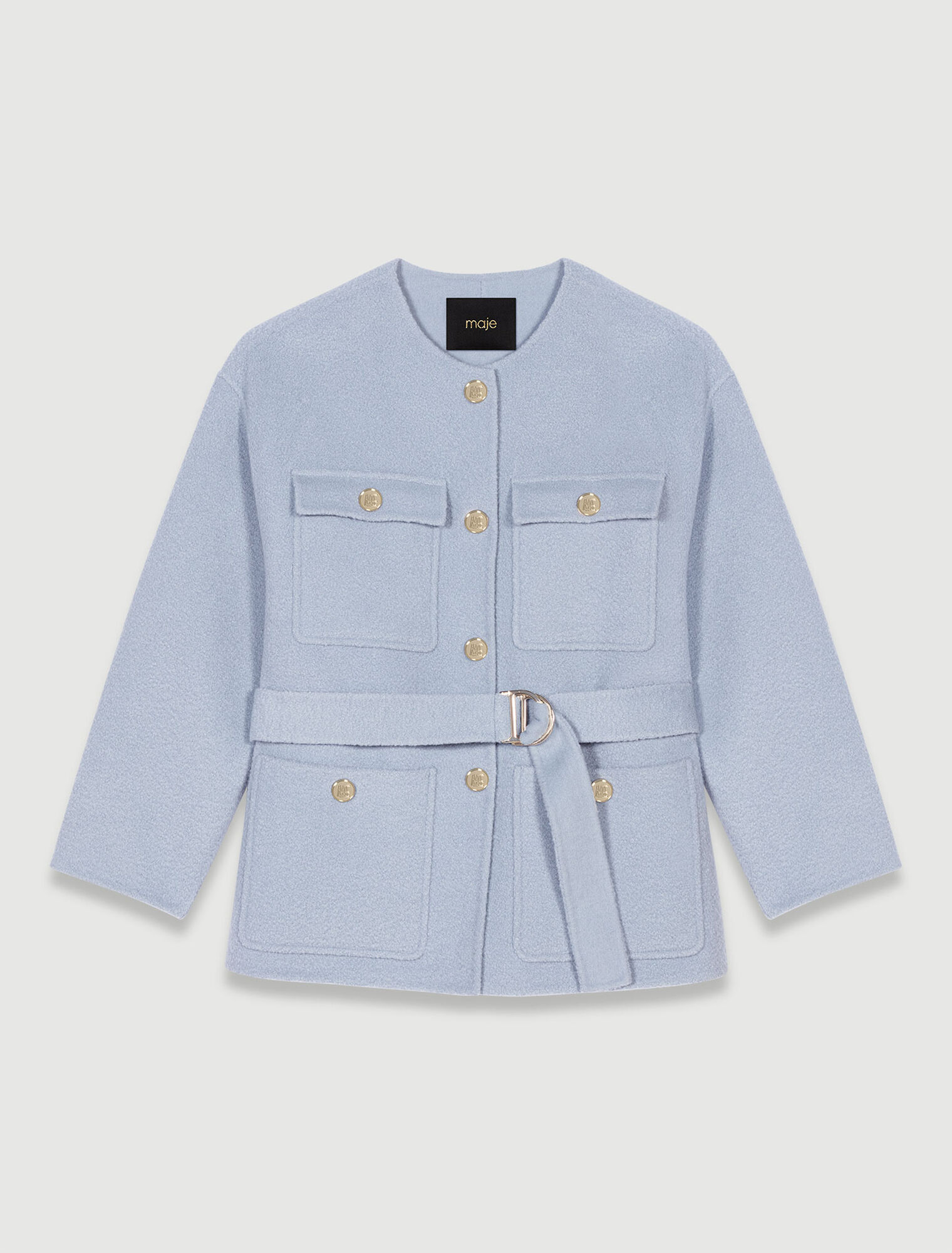 Cappotto corto con cintura