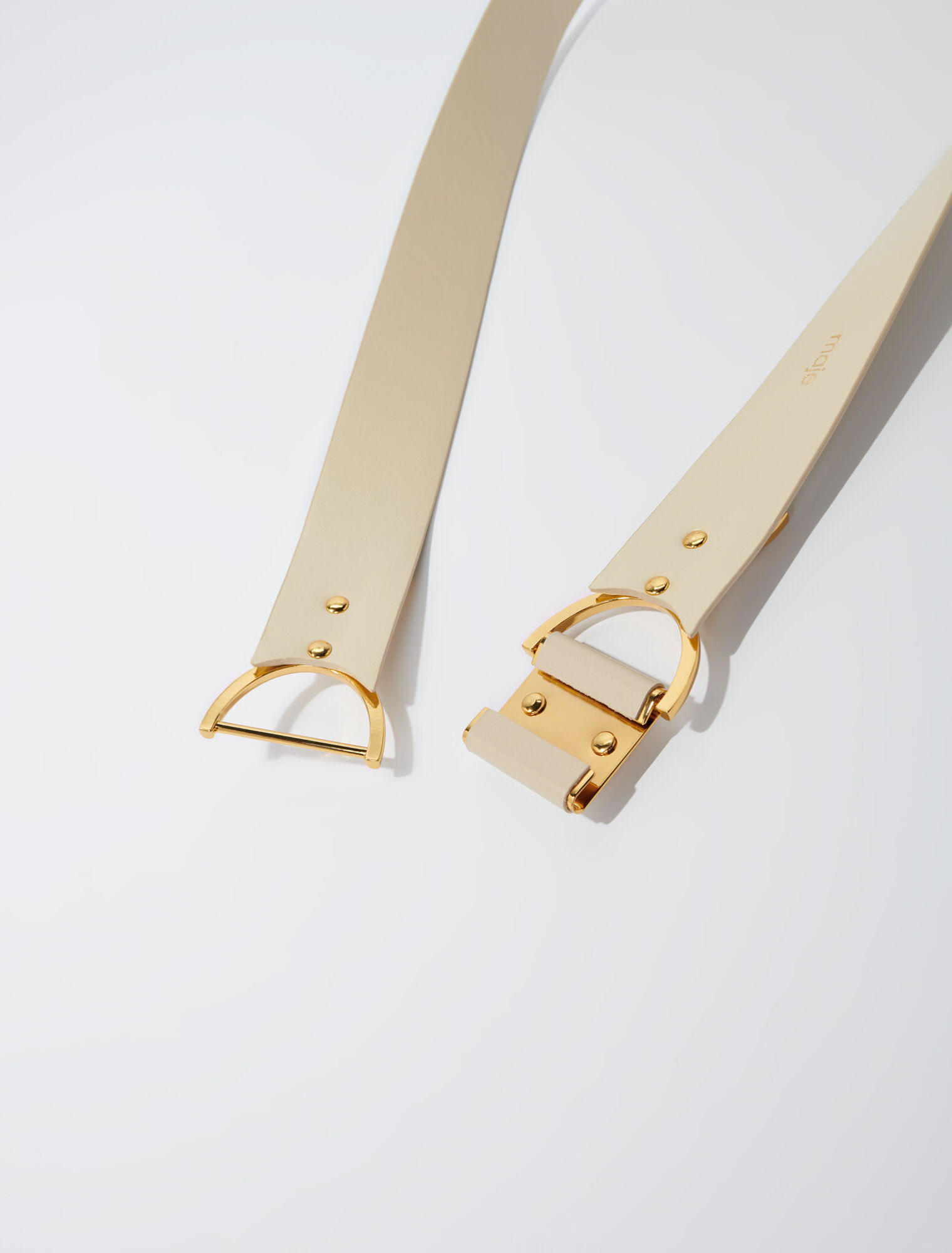 Cintura in pelle liscia Clover