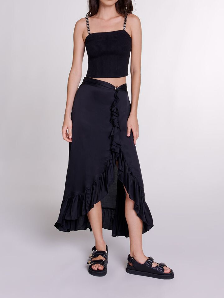 Top corto con spalline rimovibili