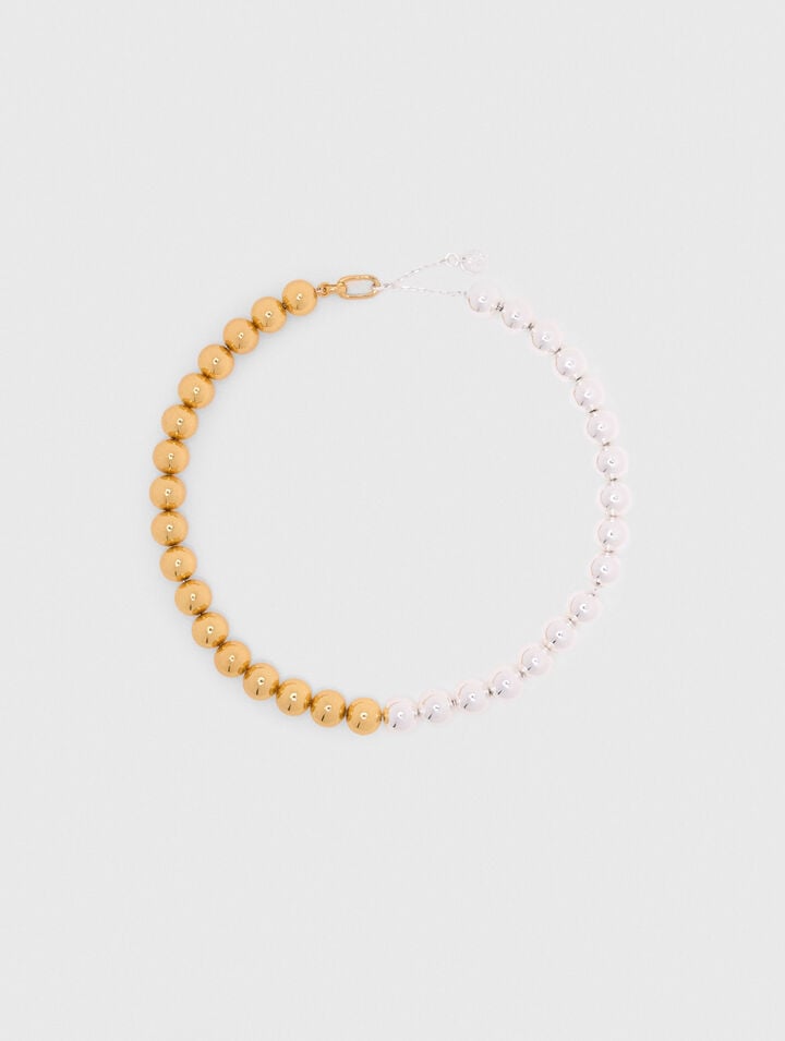 Collana perle bicolori