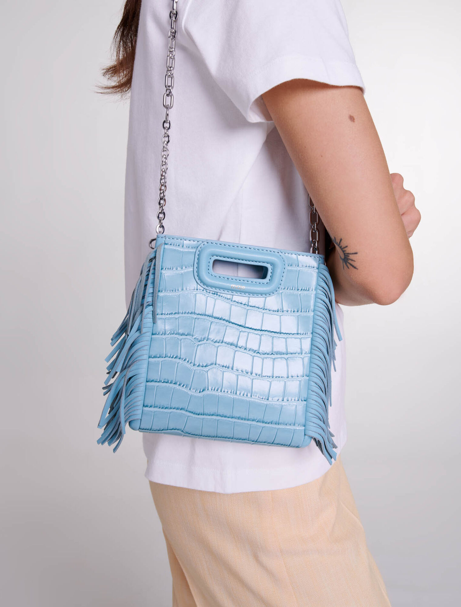 Borsa M Mini in pelle di coccodrillo