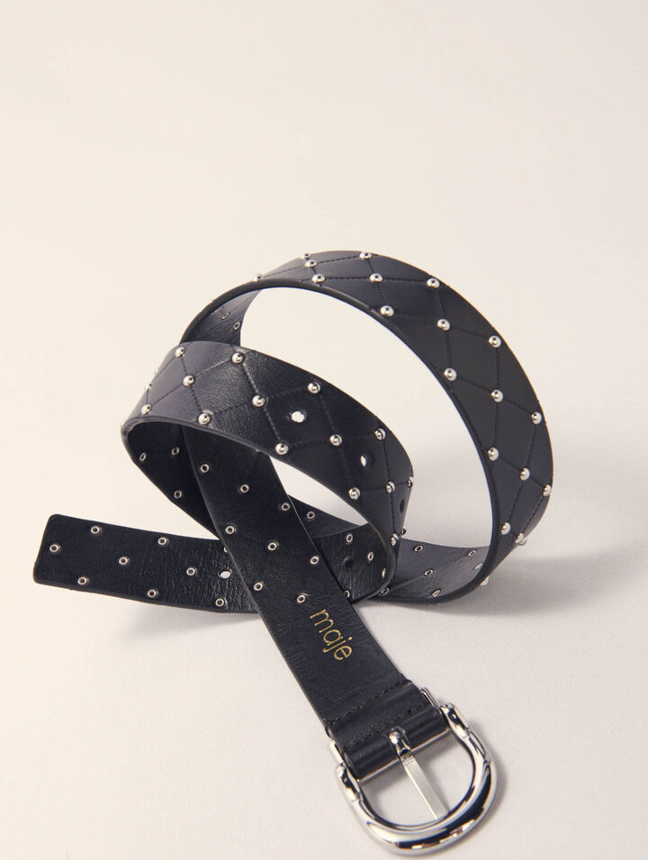 Cintura in pelle trapuntata