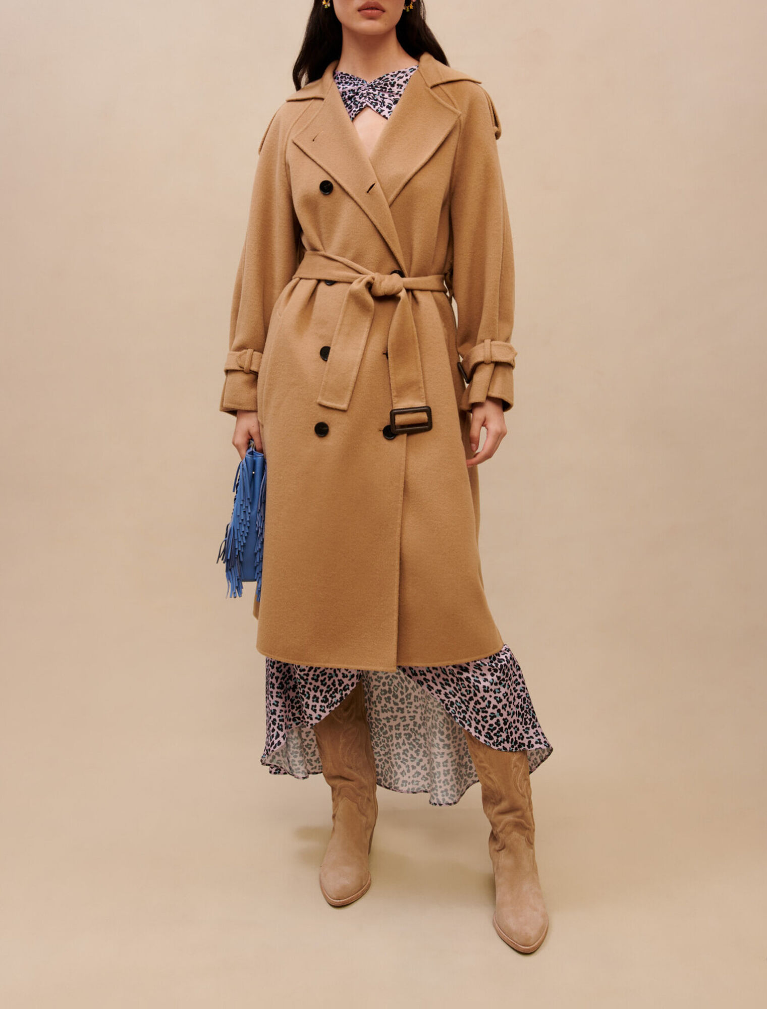 Cappotto in lana color cammello