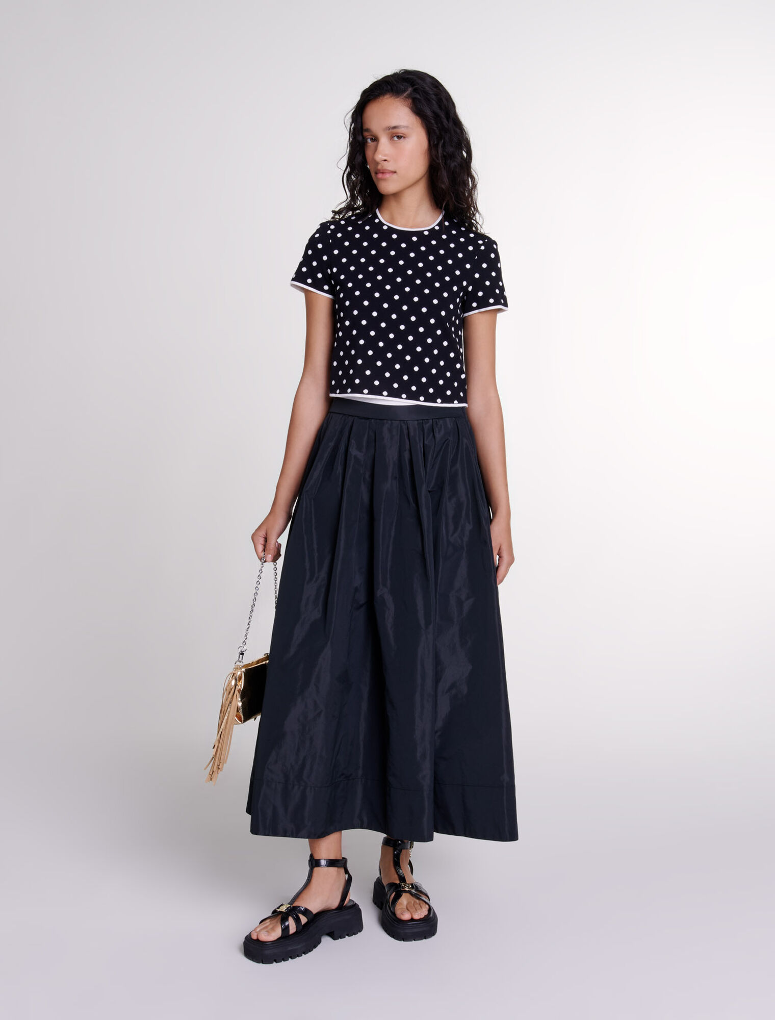 Top in maglia jacquard 
