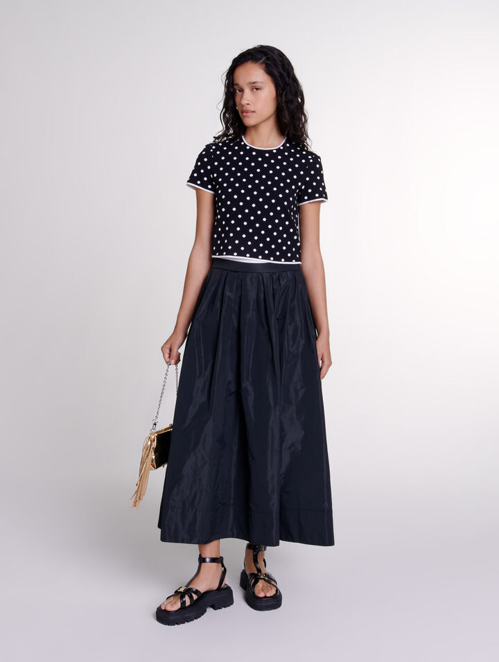 Top in maglia jacquard 