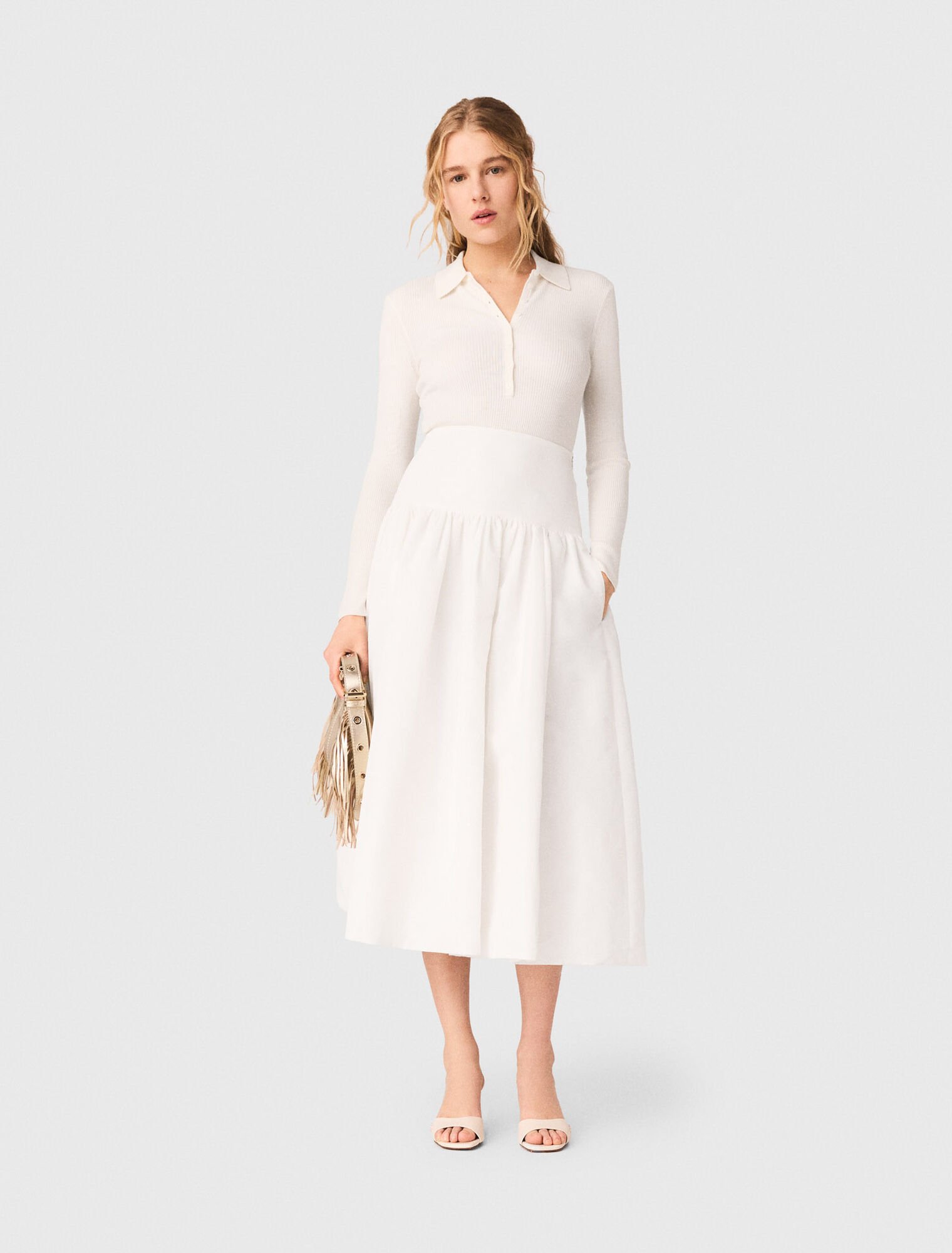 Gonna lunga in taffet&agrave;