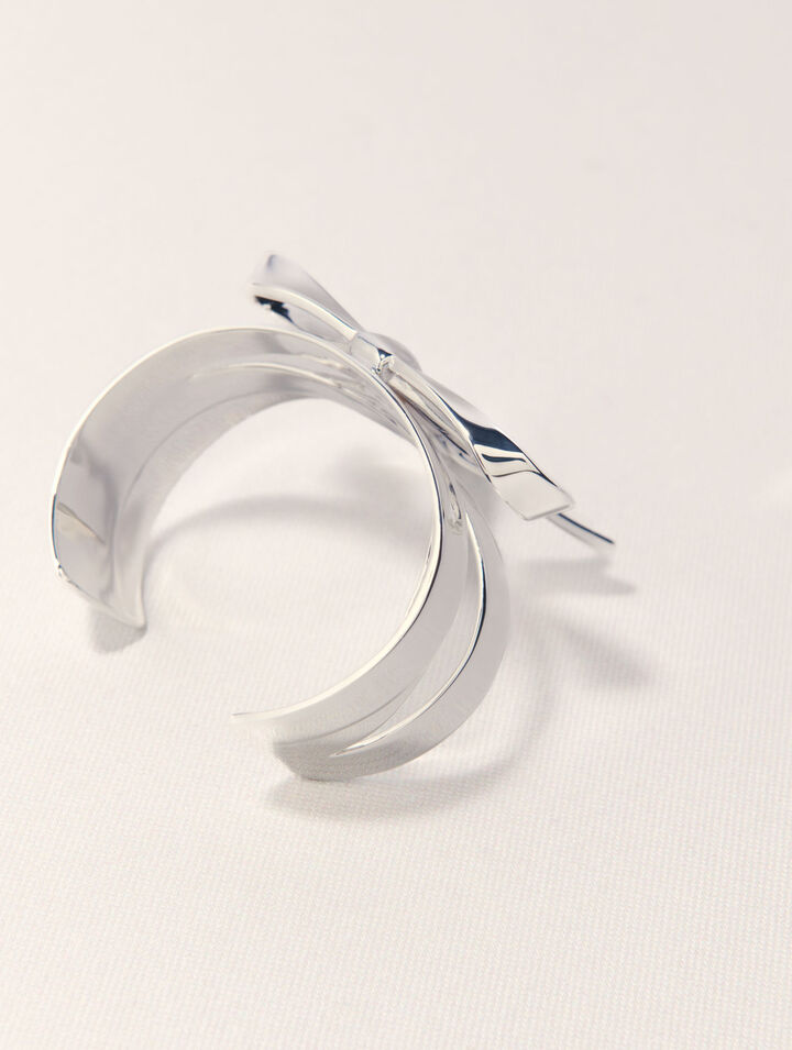Bracciale con fiocco argentato