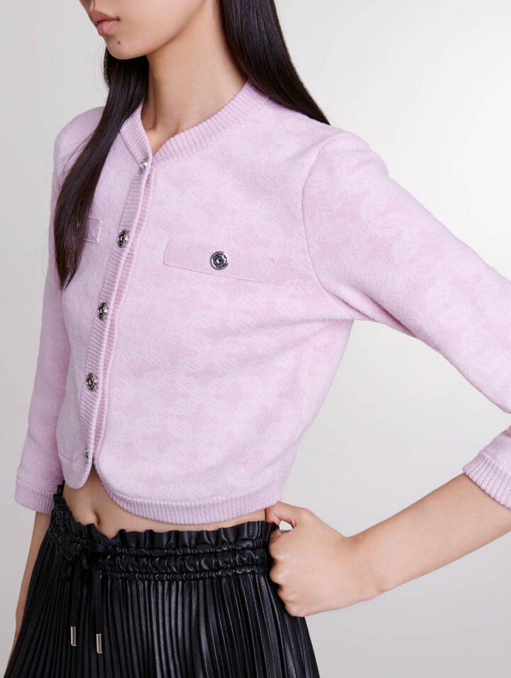 Cardigan effetto jacquard