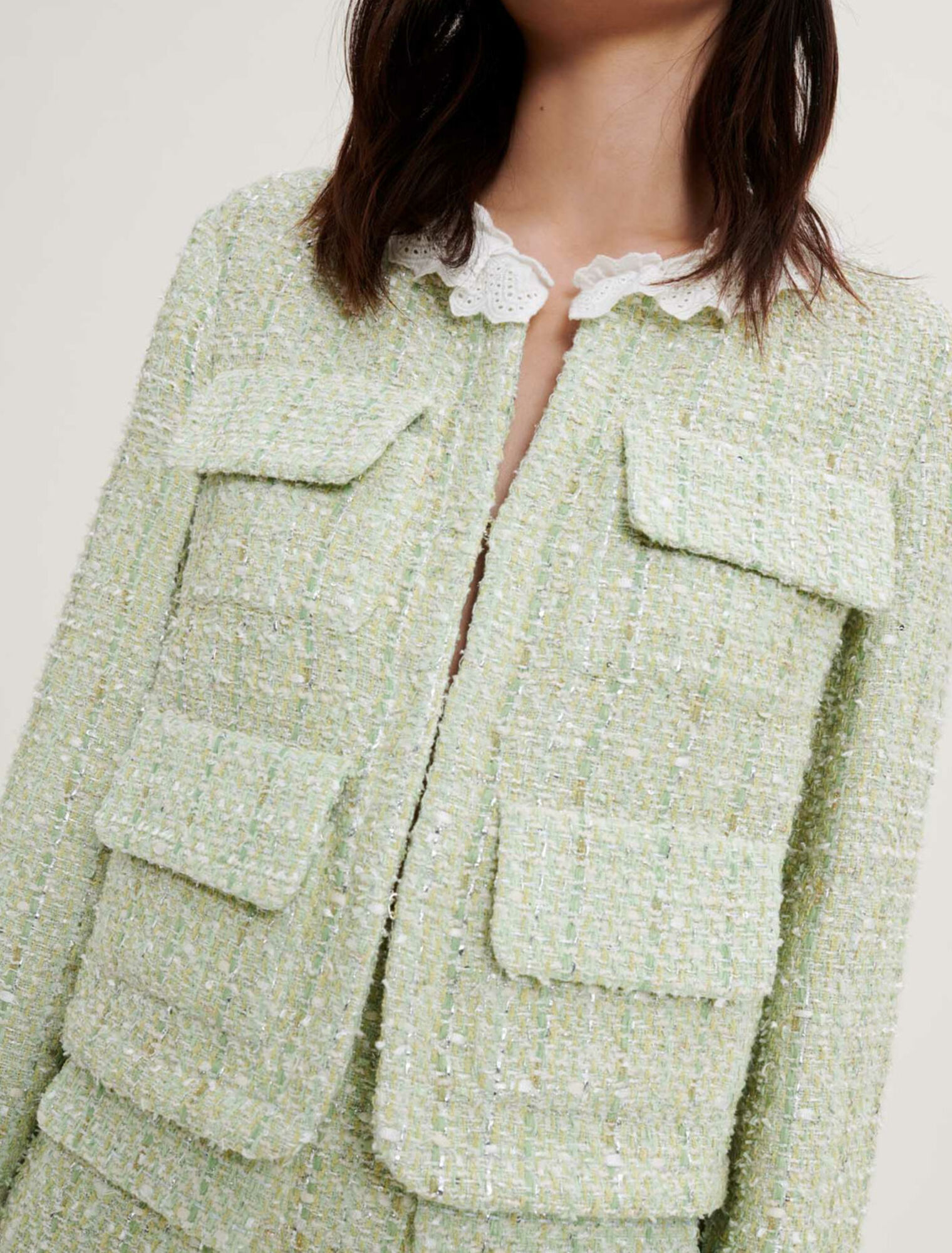 Giacca in tweed con lucentezza