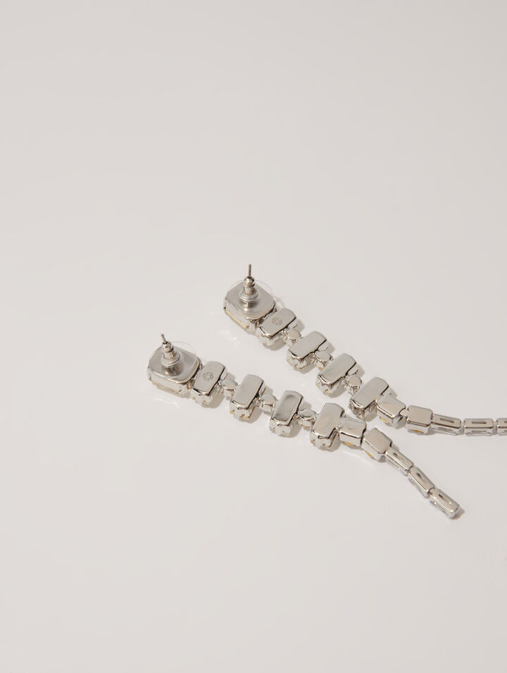 Orecchini con strass a cascata