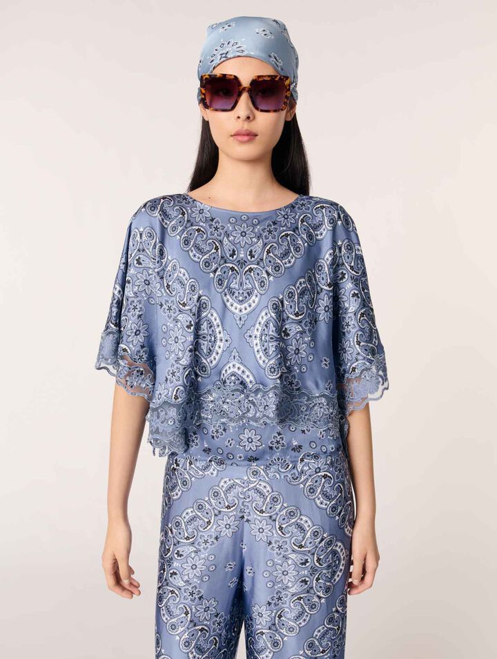Top fluido con stampa