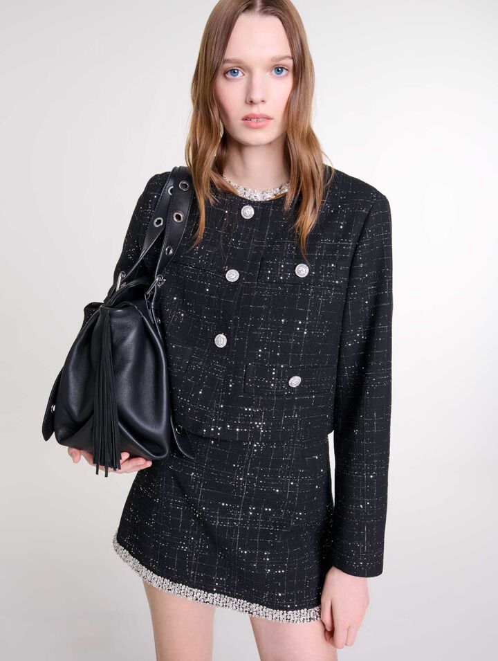 Giacca corta in tweed