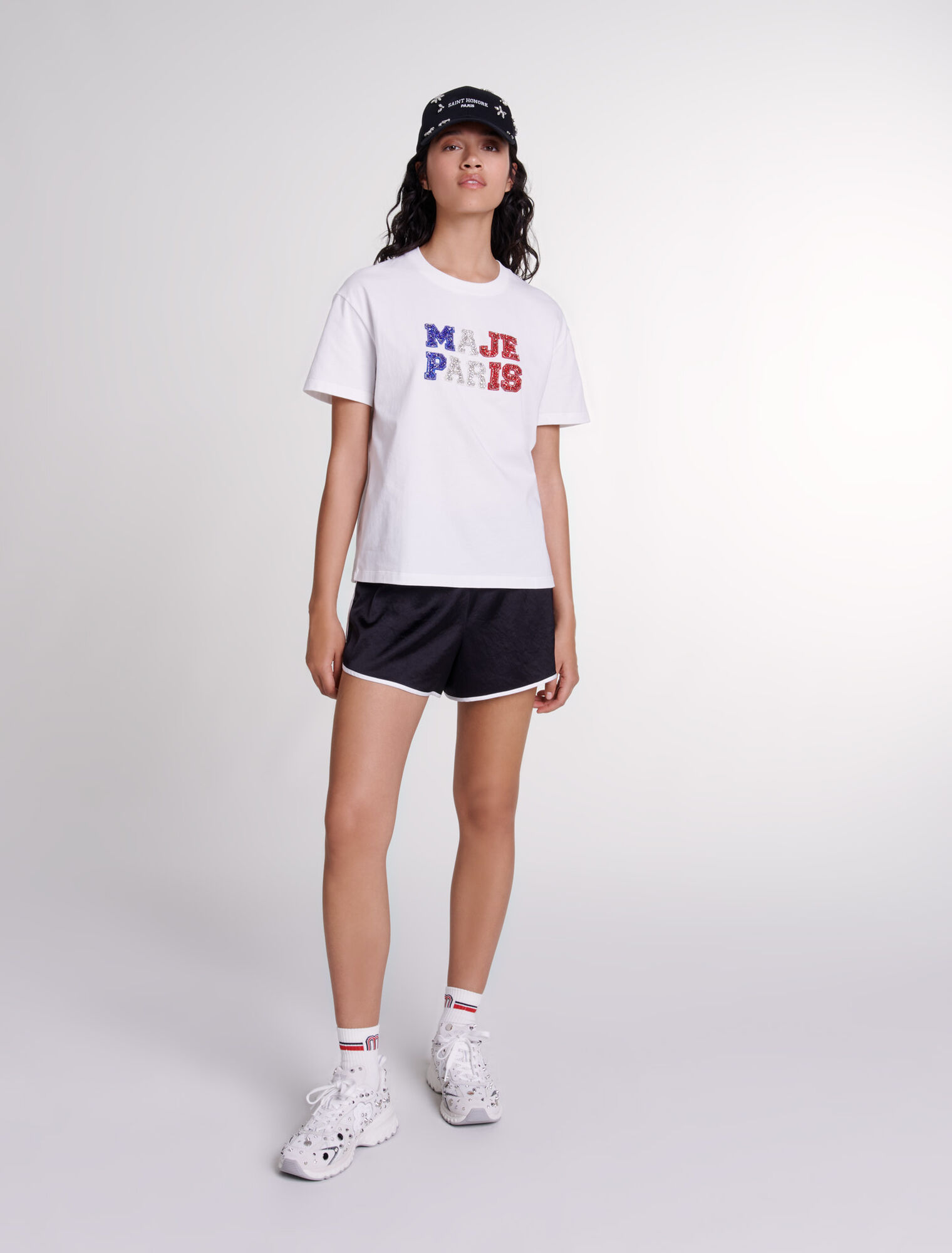 T-shirt Maje Paris con strass