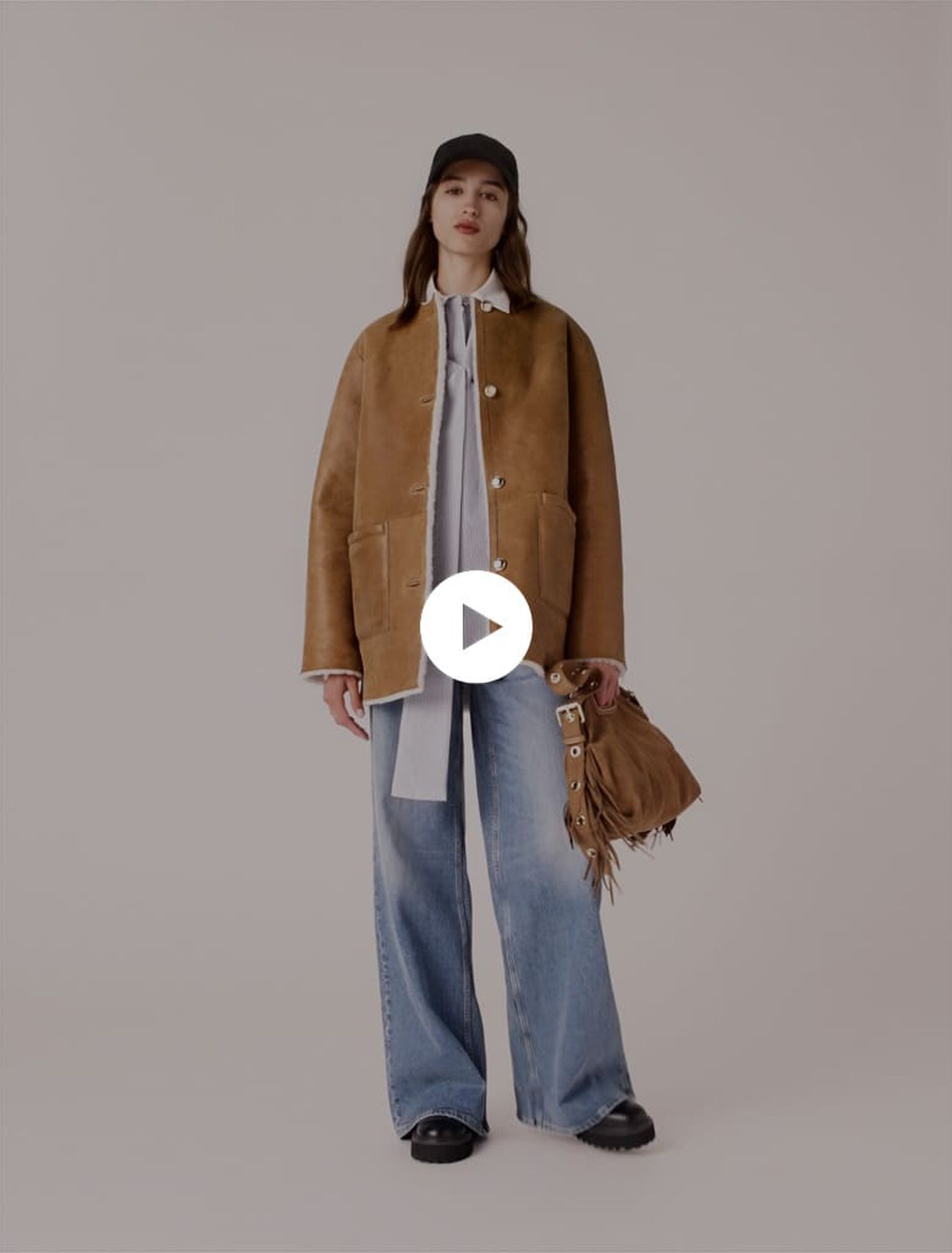 Cappotto reversibile in pelle
