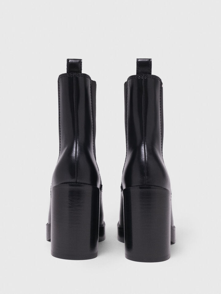 Stivaletto chelsea pelle con tacco