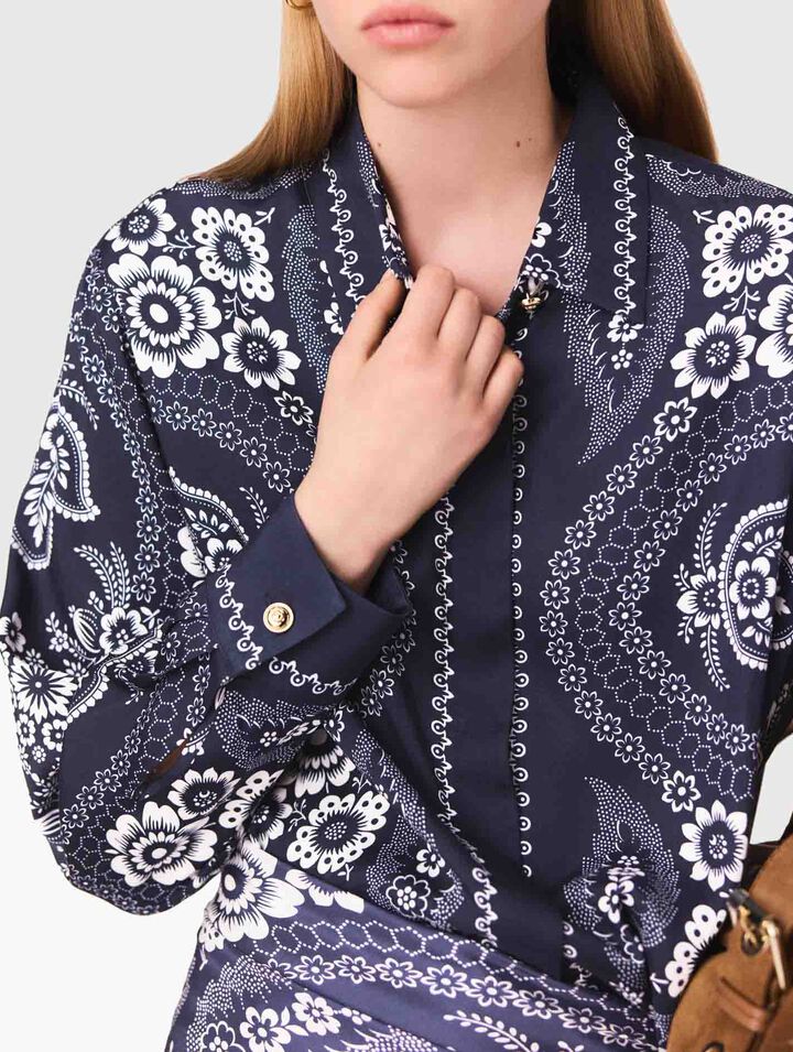 Camicia fluida con stampa