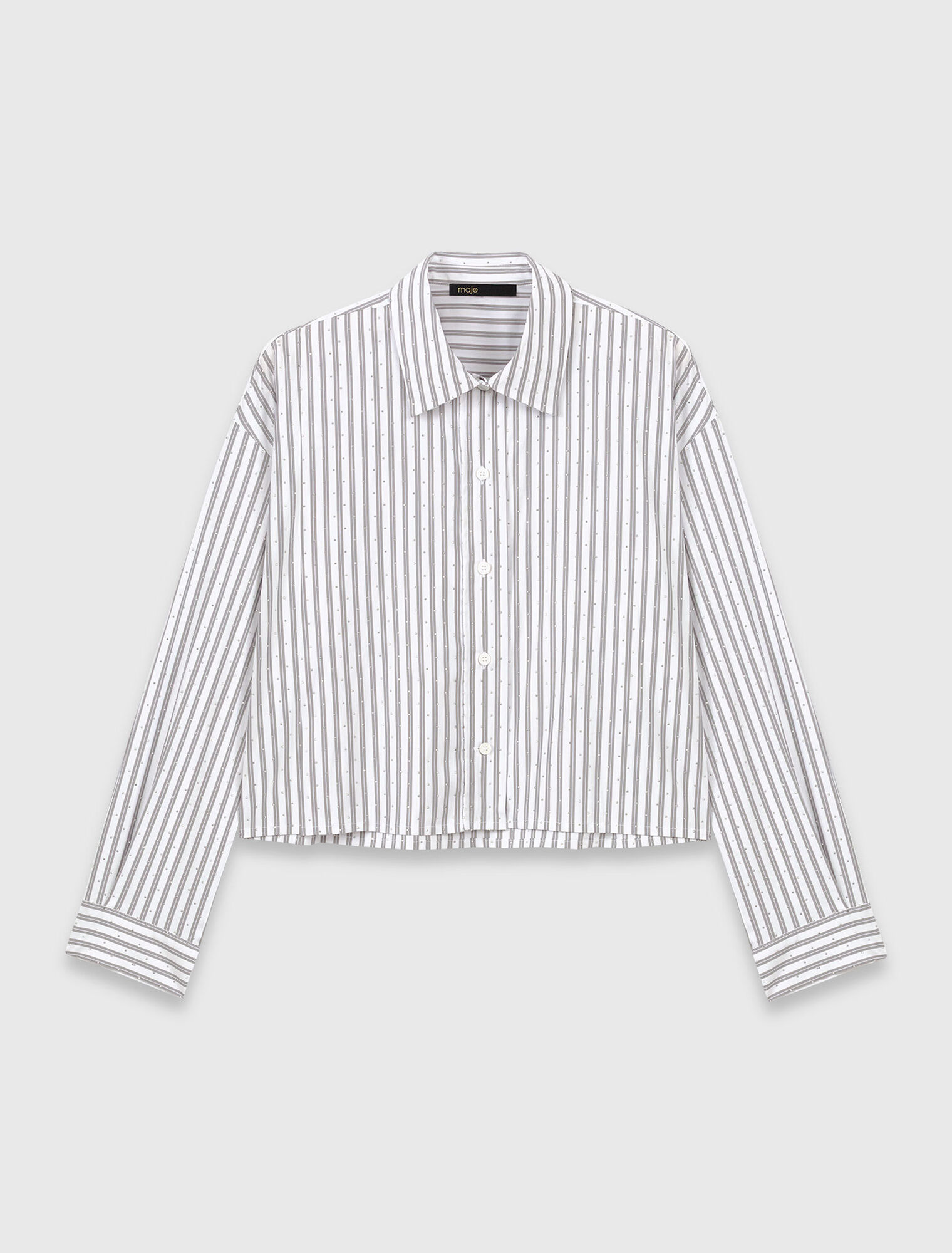 Camicia a righe glitterata con cravatta