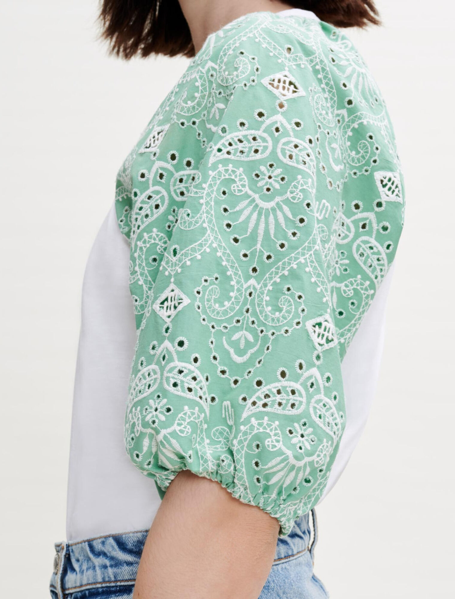 T-shirt in materiale misto