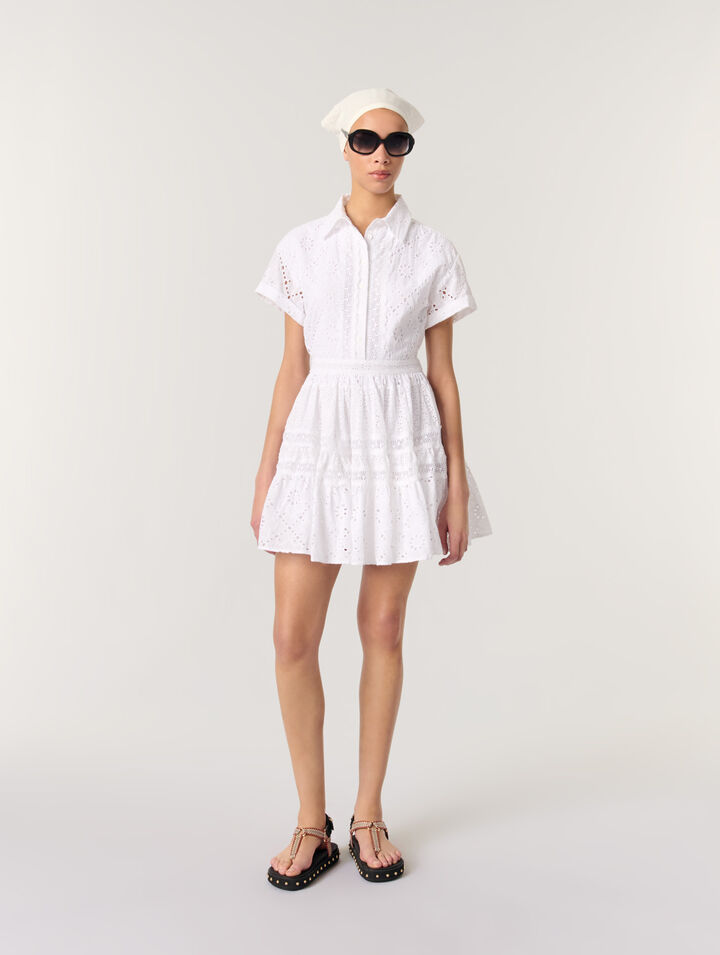 Abito babydoll con ricamo