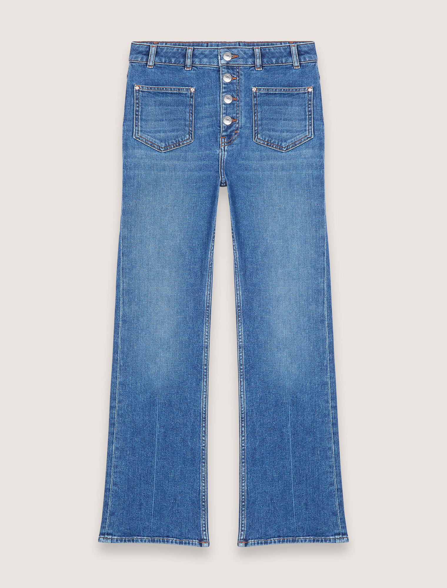Jeans in denim con tasche