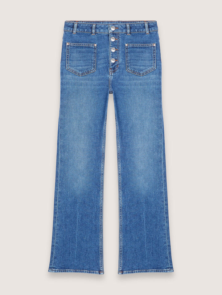 Jeans in denim con tasche