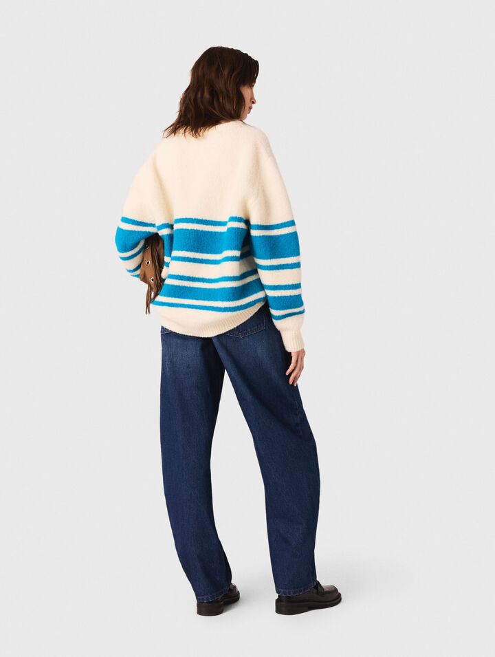 Maglione ampio in lana mélange