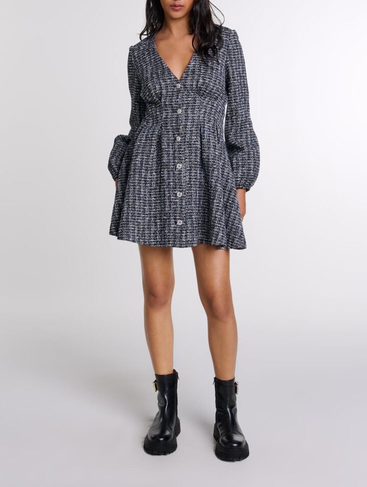 Abito corto in tweed