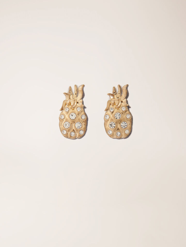 Orecchini con ananas glitterati 