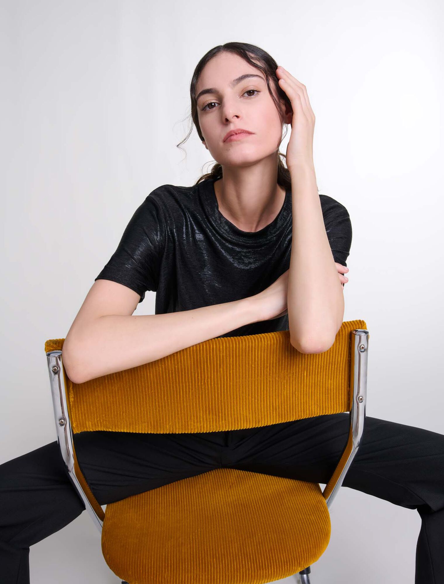 T-shirt in lamé