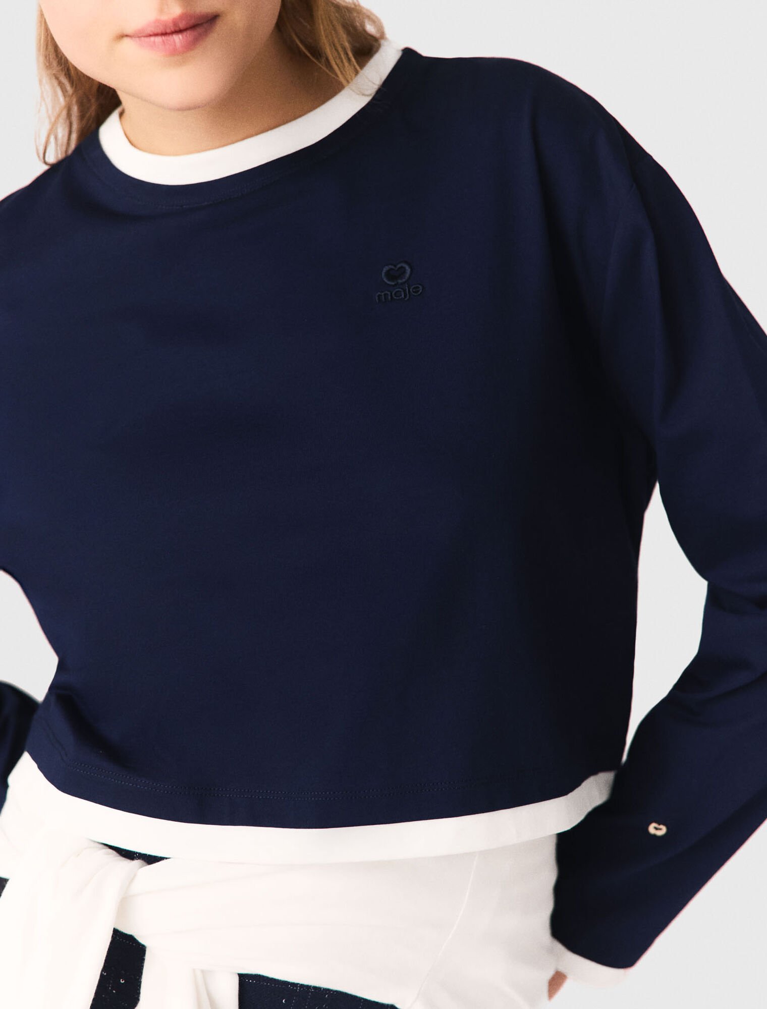 T-shirt effetto sovrapposto