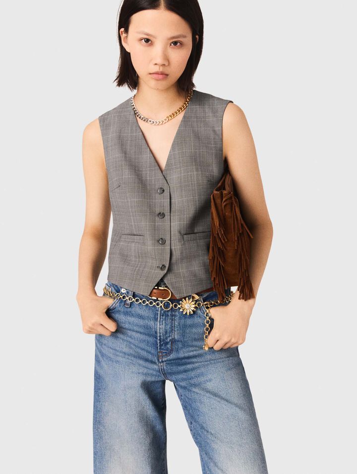 Panciotto da tailleur a quadri