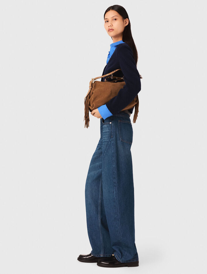 Jeans a palloncino con martingala