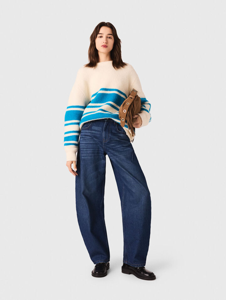Maglione ampio in lana mélange