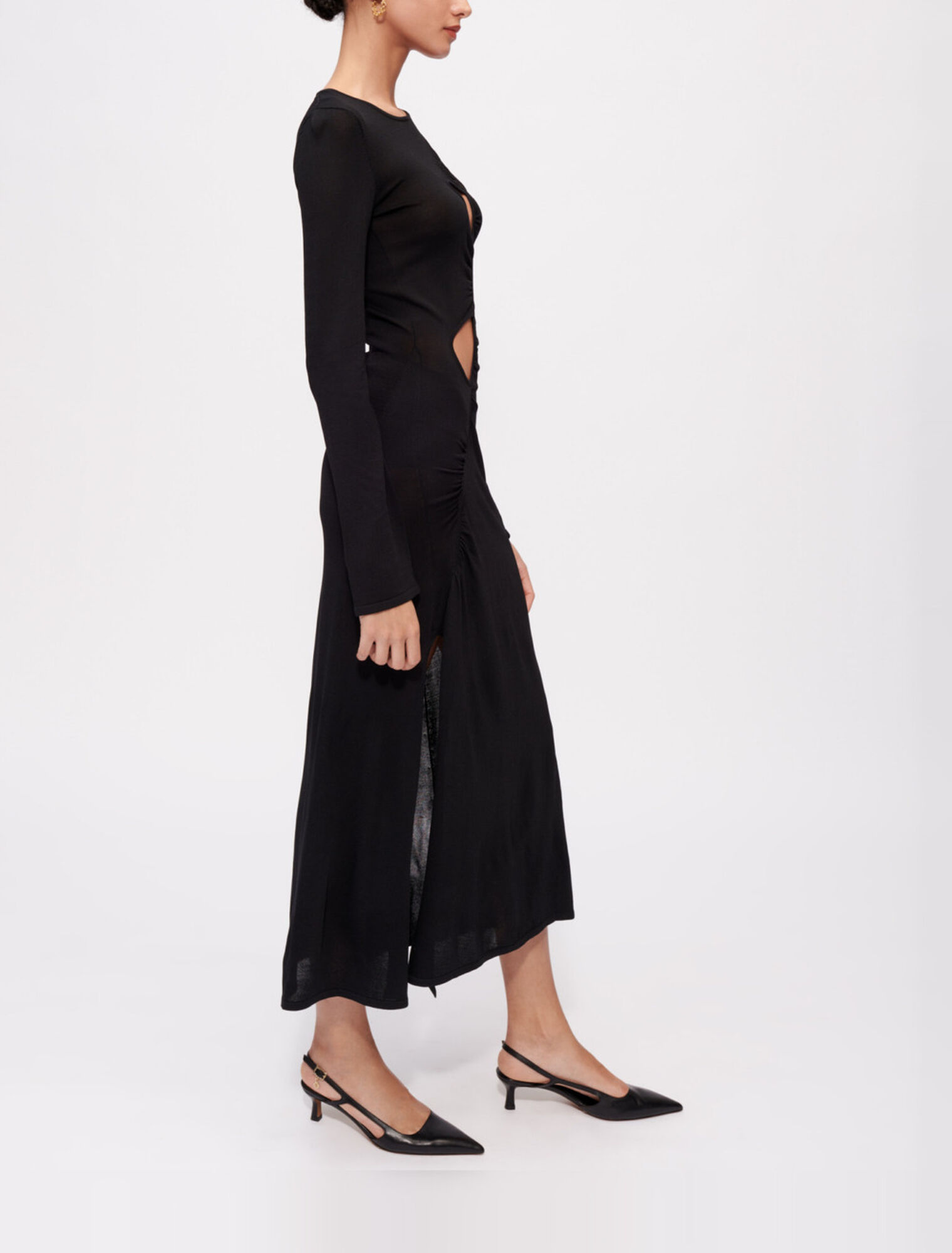 Abito in maglia stretch con aperture