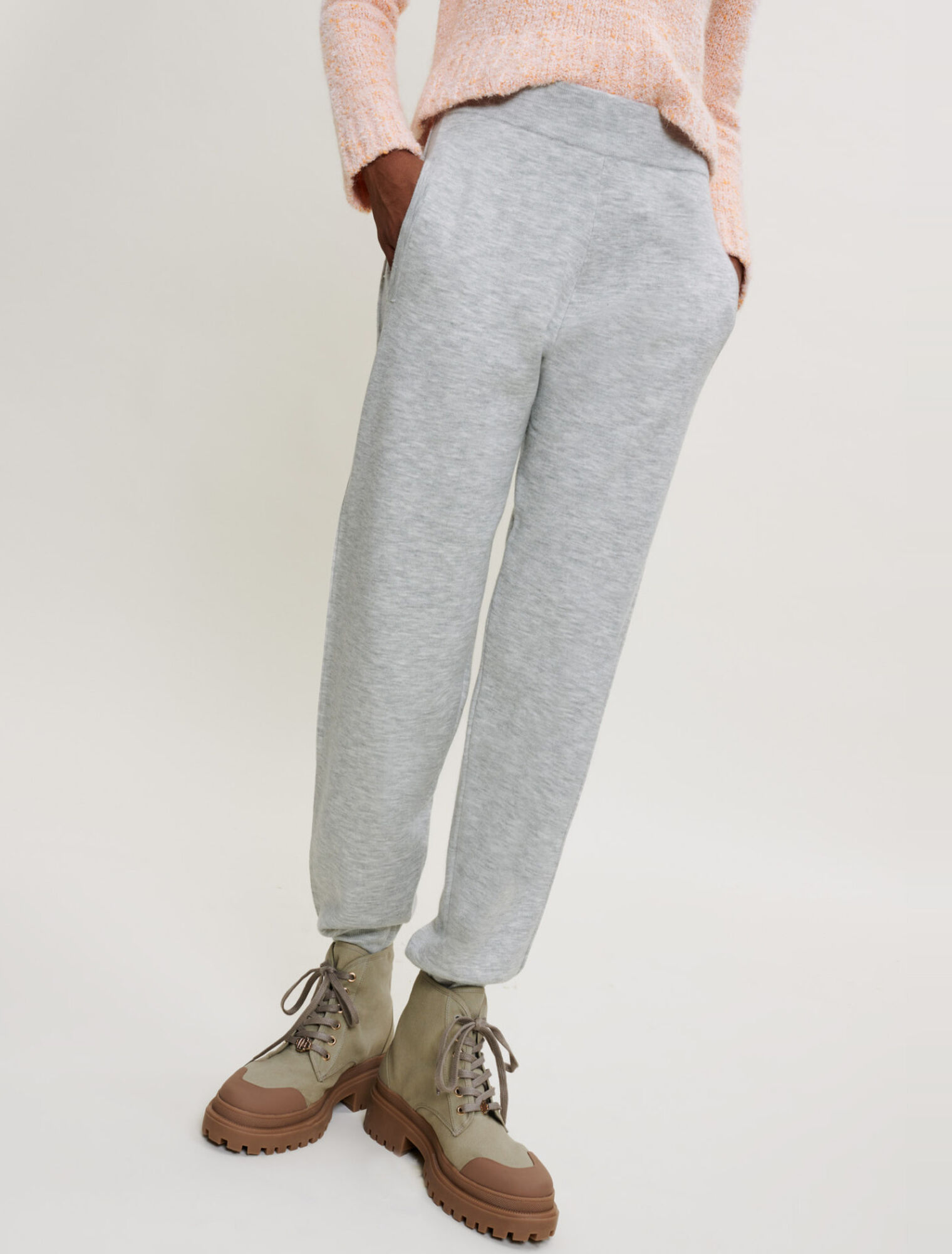 Pantaloni da jogging in pile screziato