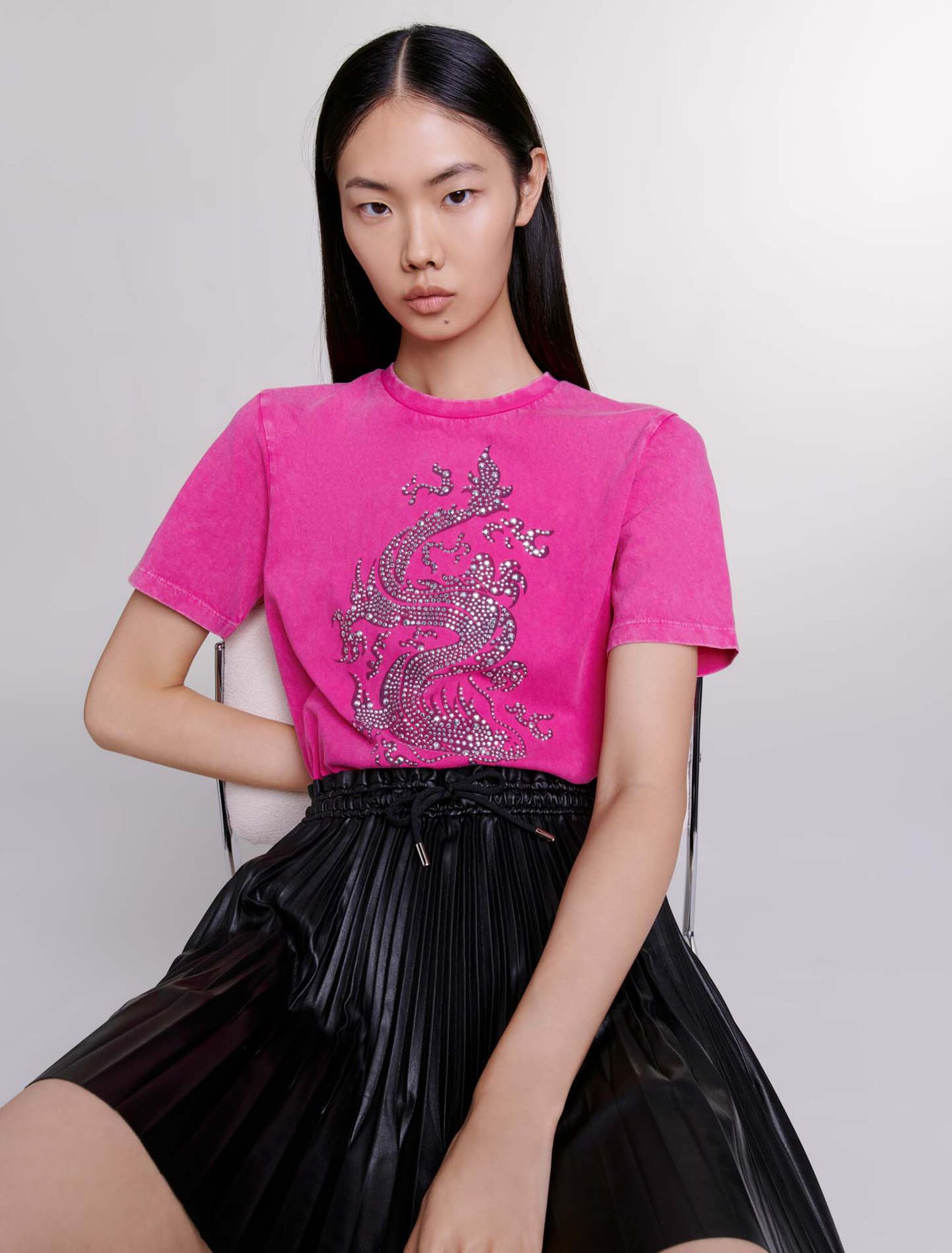 T-shirt con strass