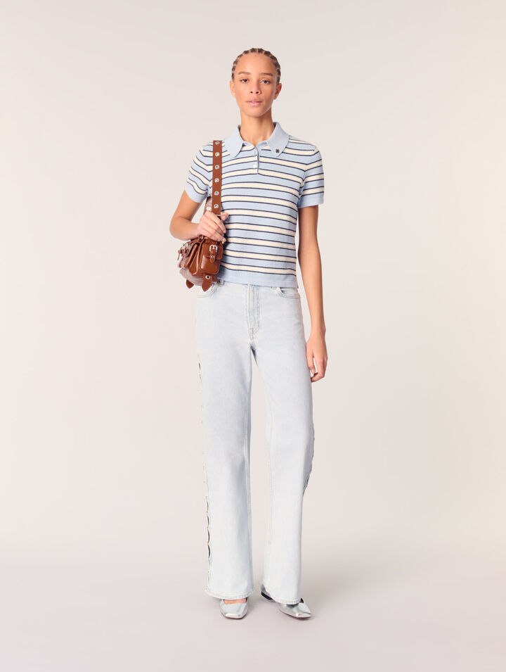 Polo in maglia a righe