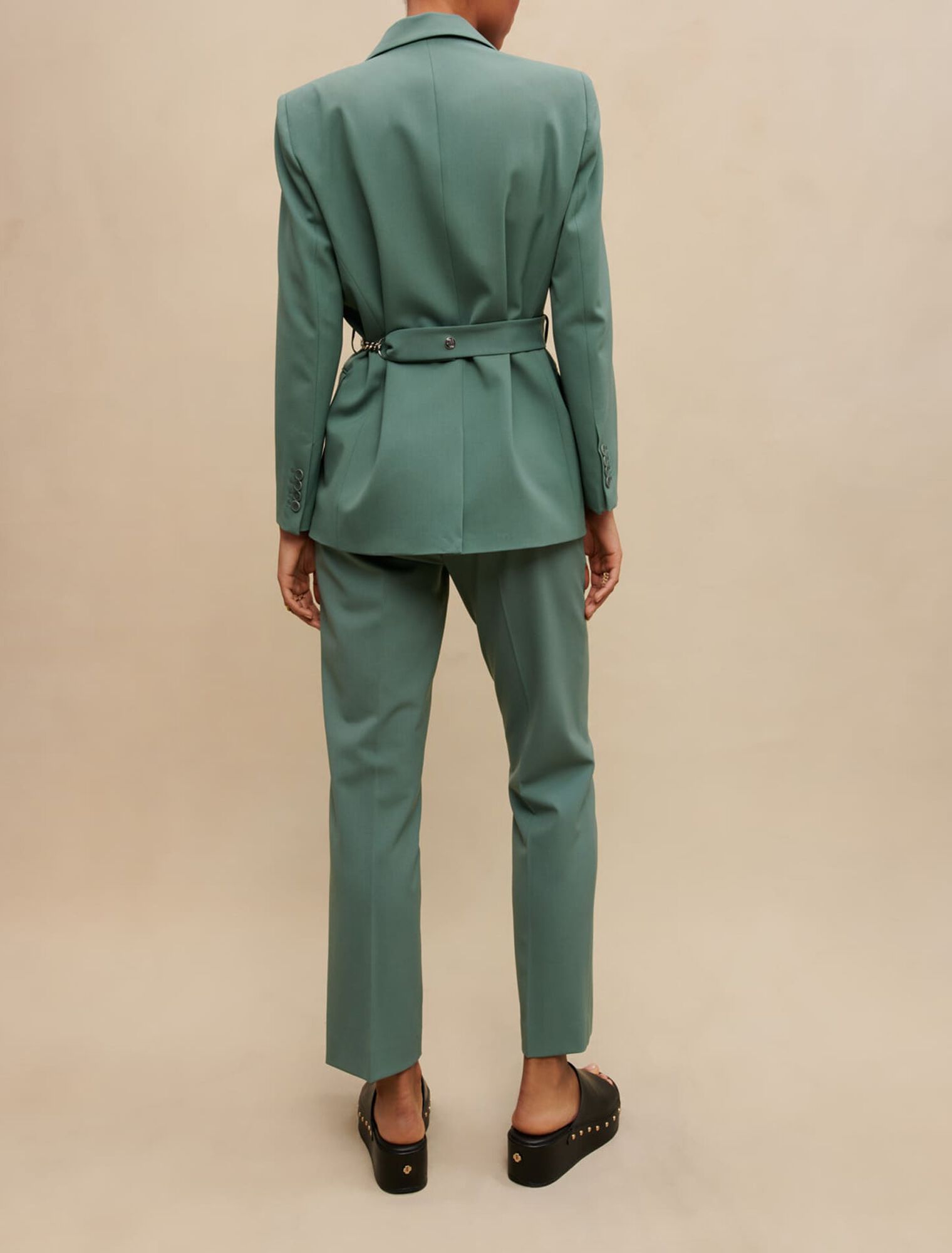 Giacca da tailleur con cintura a catena