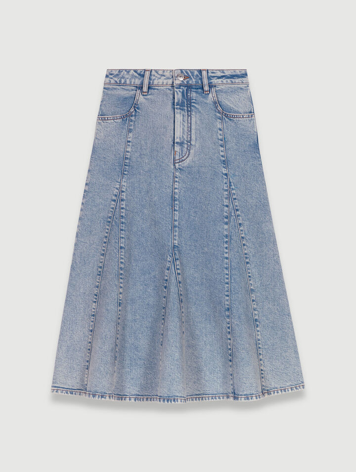 Gonna midi in denim