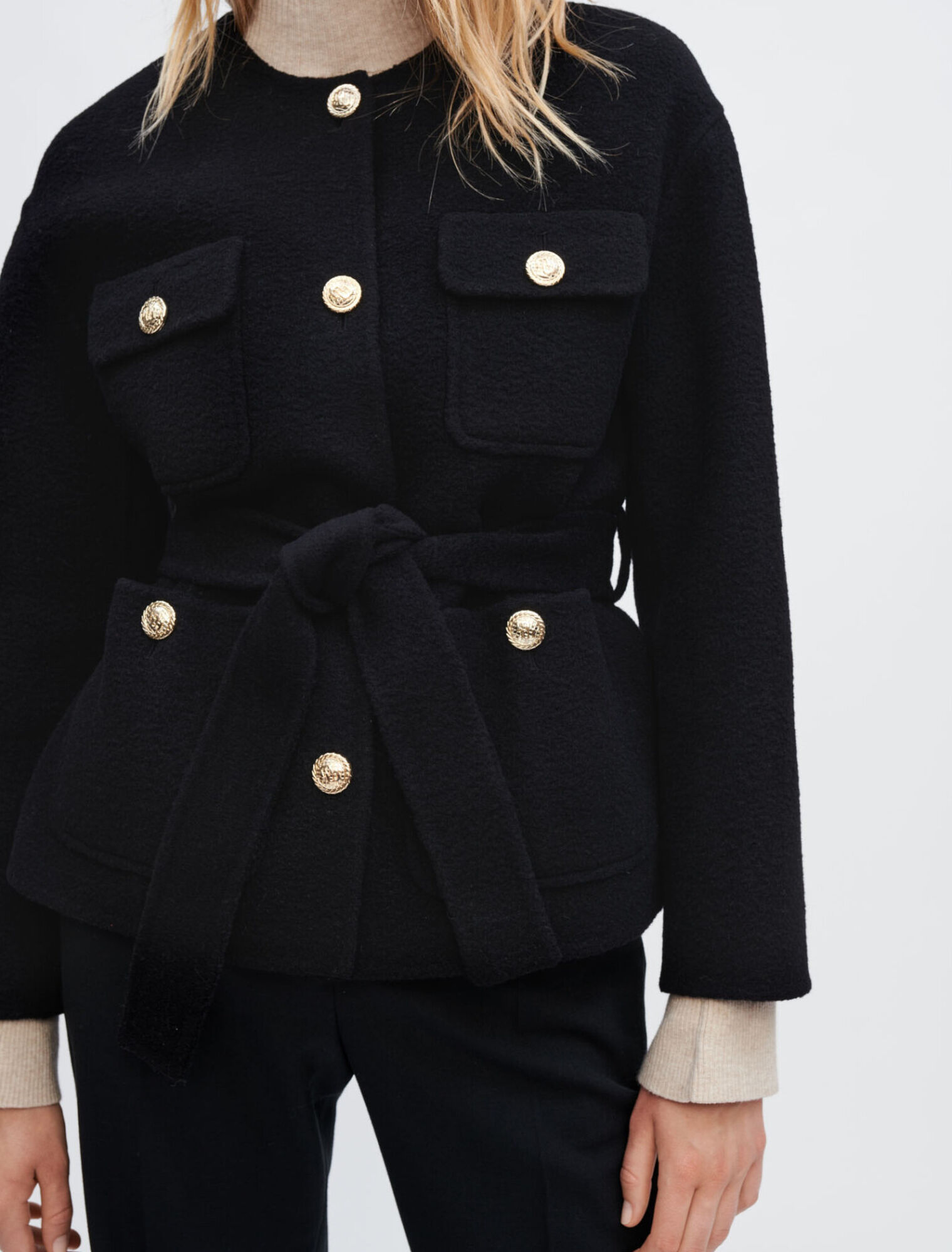 Cappotto double-face testurizzato