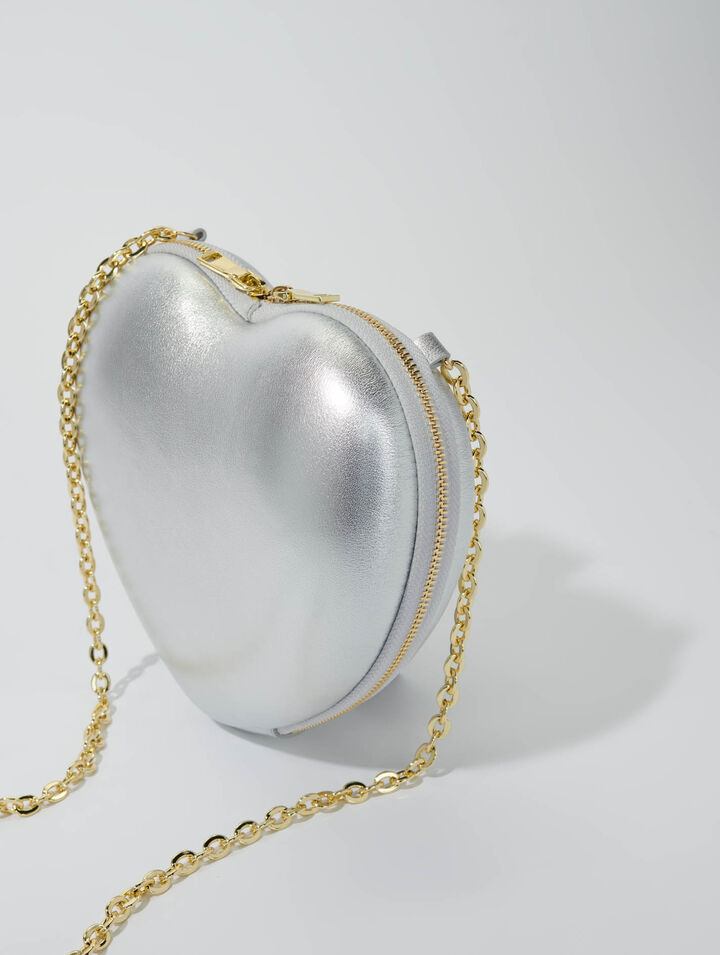 Borsa a cuore in pelle