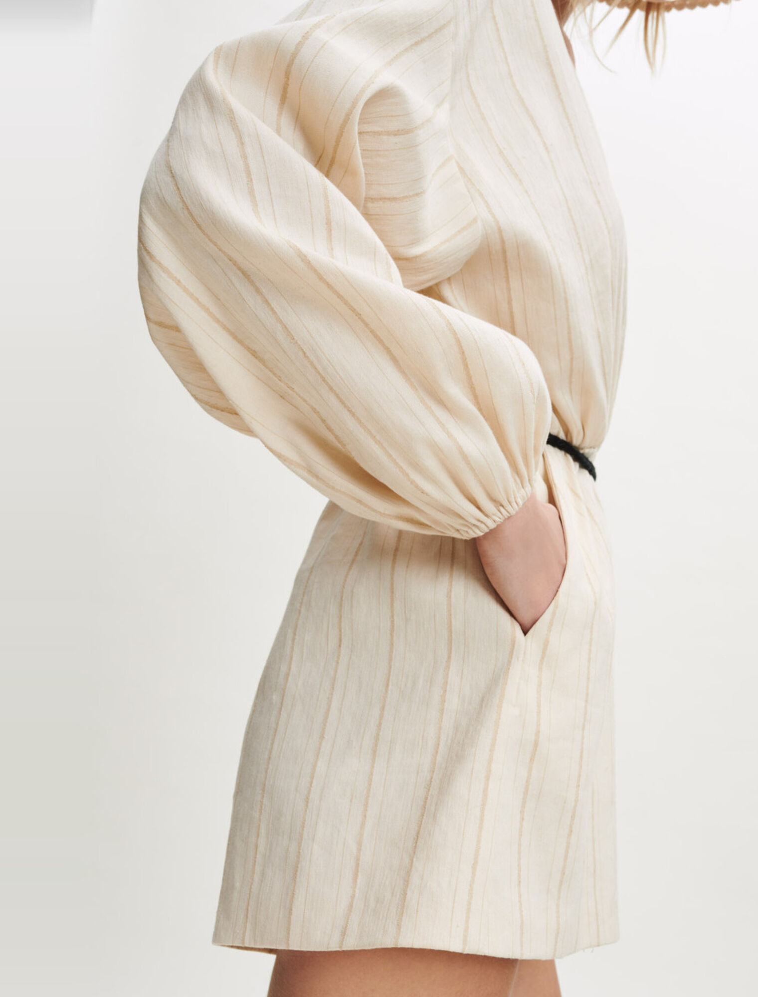 Pantaloncini combinati in lino e cotone