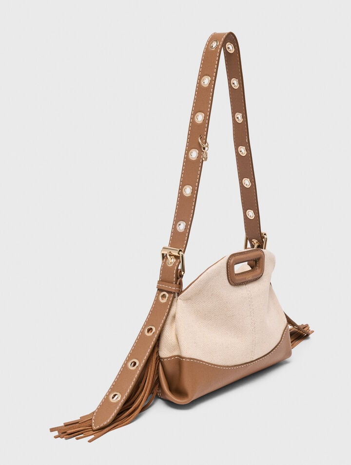Borsa Miss M mini in tela e pelle