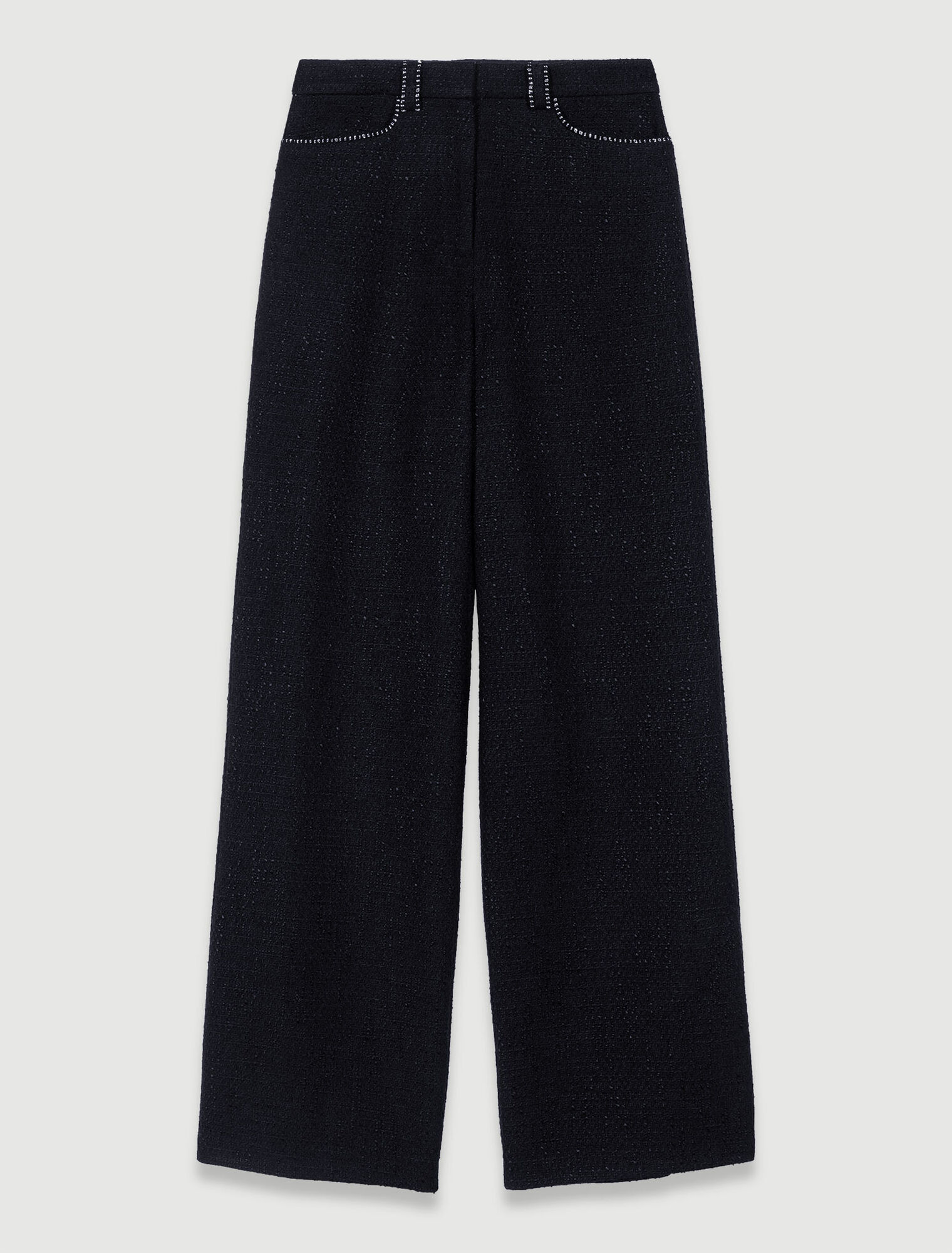Pantaloni larghi in tweed